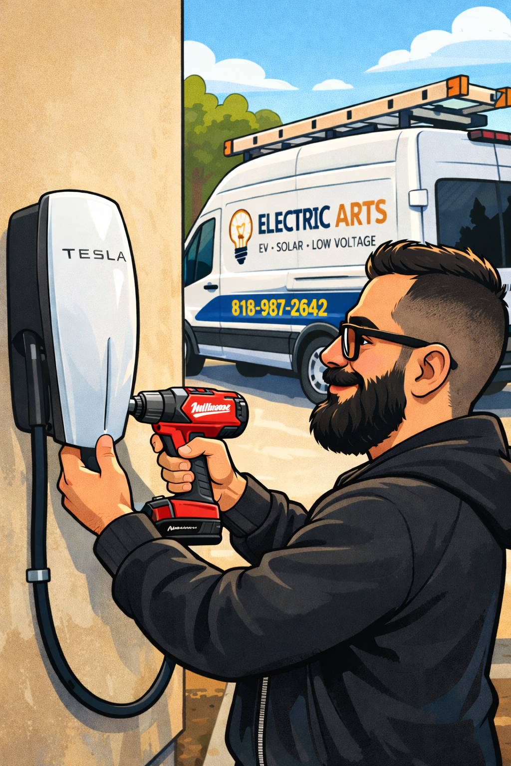 Artin installing EV charger